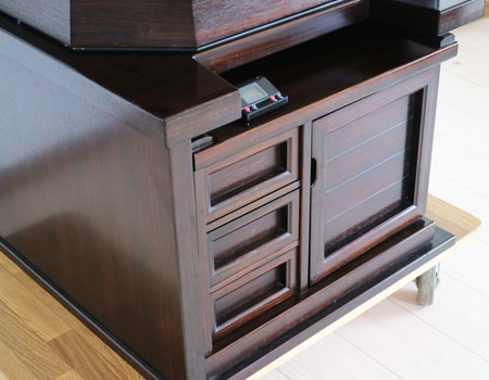 創価学会仏壇専門店桜梅桃李.com 創価学会厨子型中古仏壇540　金剛堂　櫻彫刻　 拠点　設置　方法　違い