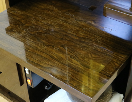 (こちらをカバーするため、ビニールフエルトの新品をお付けいたします。)