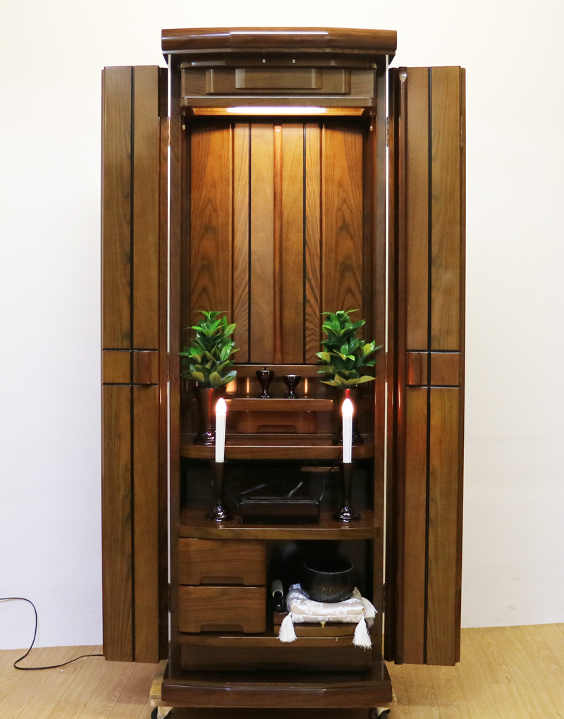 創価学会家具調仏壇　アベニュー　黄王壇　木目の綺麗な仏壇 特装ご本尊様ご安置可能 