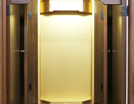 創価学会格安B級仏壇　家具調仏壇　二段重ね仏壇　洋室　和室に最適　最安値　格安　桜梅桃李.comから一点限りの大放出