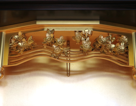 創価学会 厨子型 中古仏壇628 金剛堂57本黒檀尾長鳥 国産徳島製 定価