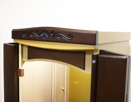 創価学会仏壇専門店桜梅桃李.comより創価学会家具調中古仏壇697リボンツートンを発売致します。