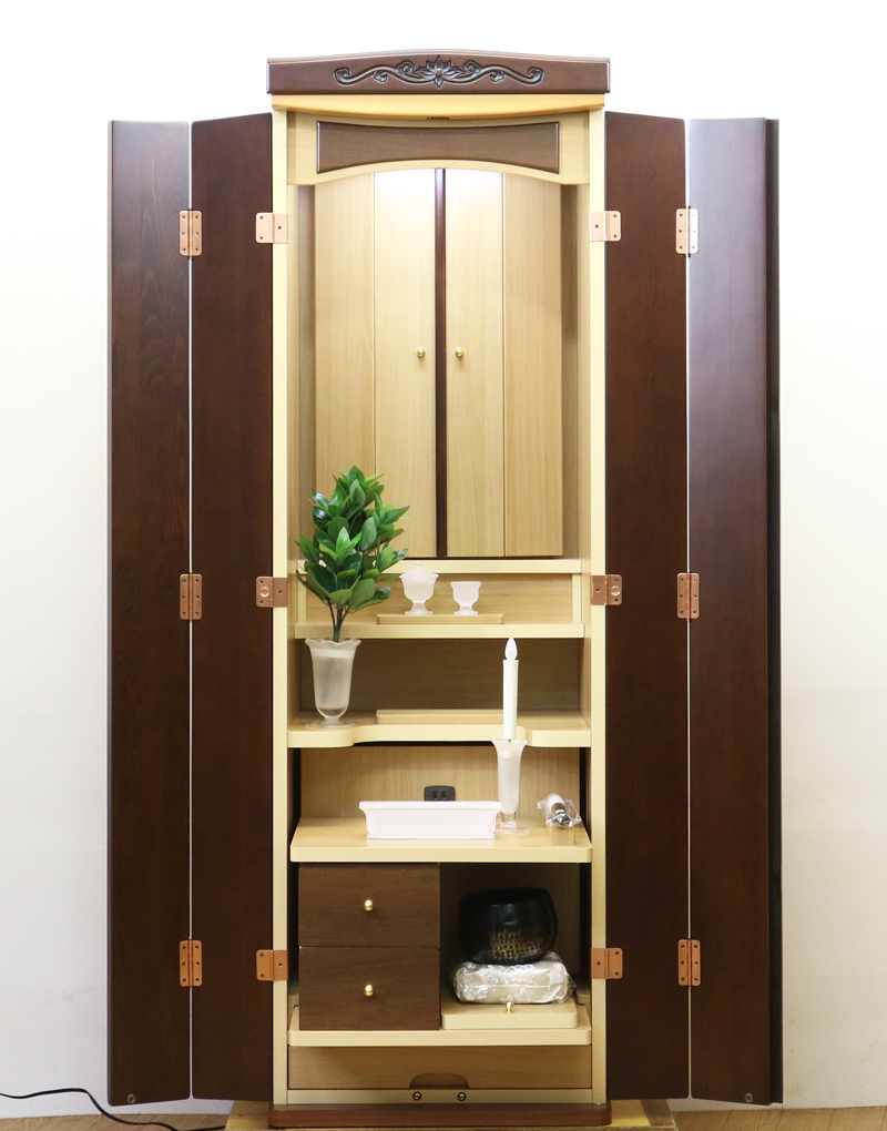 創価学会仏壇専門店桜梅桃李.comより創価学会家具調中古仏壇697リボンツートンを発売致します。