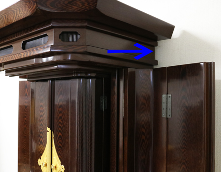 桜梅桃李.comより創価学会厨子型中古仏壇702鉄刀木電動開閉機新品を発売いたします。和室・拠点に最適です。