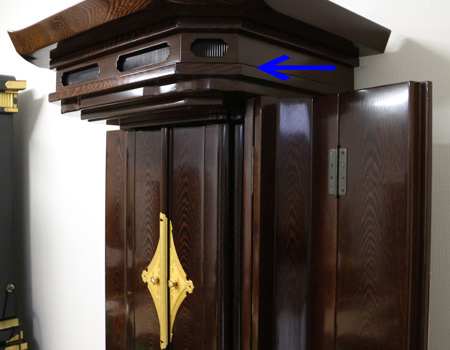 桜梅桃李.comより創価学会厨子型中古仏壇702鉄刀木電動開閉機新品を発売いたします。和室・拠点に最適です。