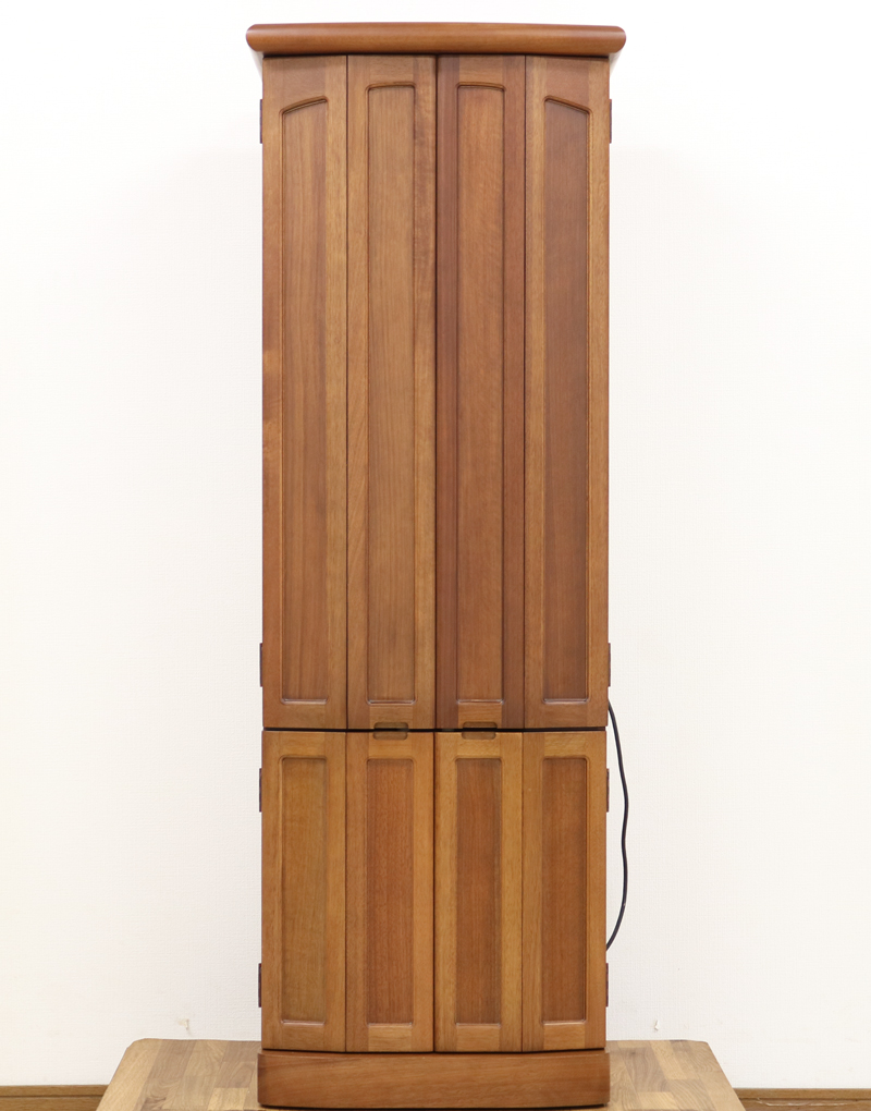 創価学会家具調仏壇 中古仏壇 桜彫 欄間 二段重ね 木の優しい空間 女子部・婦人部に大人気洋室　リビング　一人暮らし　DK　女子部　婦人部　激安　最安値　訳アリ