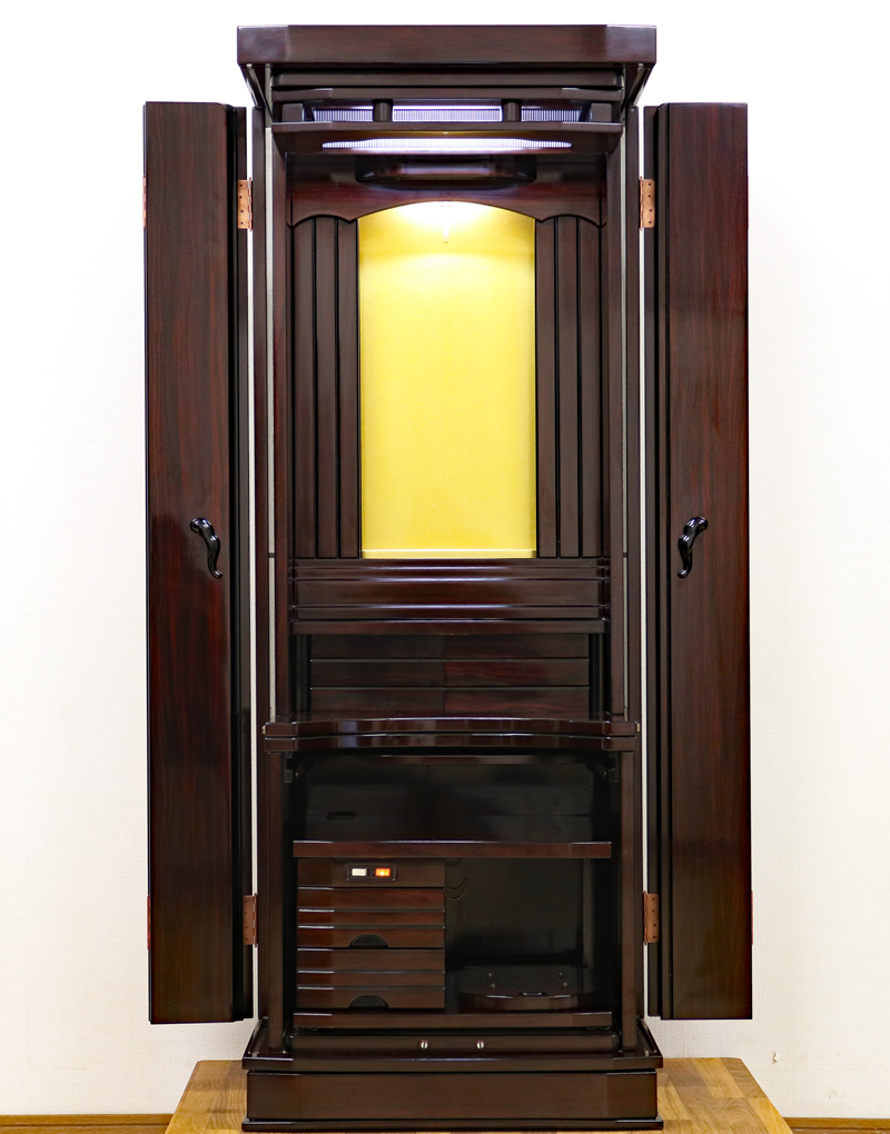 創価学会仏壇専門店桜梅桃李.comより創価学会家具調中古仏壇753紫檀ゆうぶつだん「遥」押し込みを発売致します。