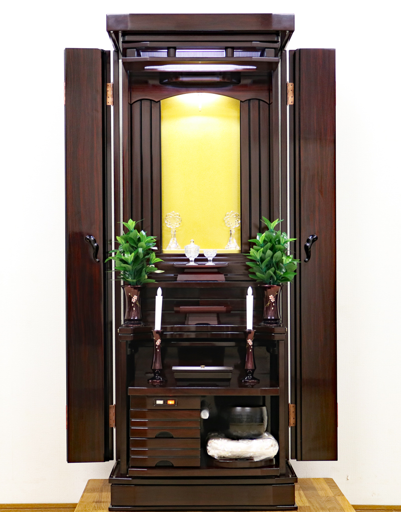 創価学会仏壇専門店桜梅桃李.comより創価学会家具調中古仏壇753紫檀ゆうぶつだん「遥」押し込みを発売致します。