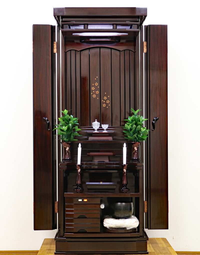 創価学会仏壇専門店桜梅桃李.comより創価学会家具調中古仏壇753紫檀ゆうぶつだん「遥」押し込みを発売致します。