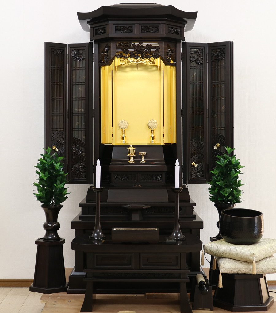 創価学会仏壇専門店桜梅桃李.comより創価学会厨子型経机付き中古仏壇757金剛堂桜を発売致します。