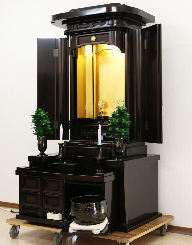 創価学会仏壇専門店桜梅桃李.comより創価学会厨子型中古仏壇759黒檀を発売致します。