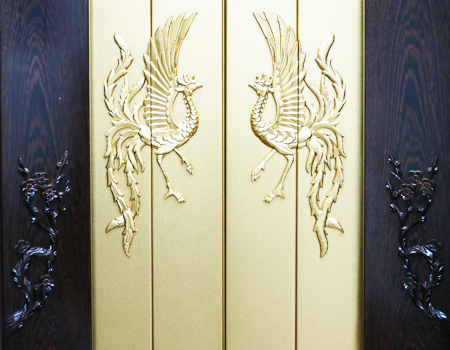 創価学会中古仏壇B591　厨子型仏壇経机付き　和室・洋室・拠点・会場に最適　仏具無し　格安・激安にて最安値にて販売いたします。　創価学会仏壇専門店桜梅桃李.comが販売いたします