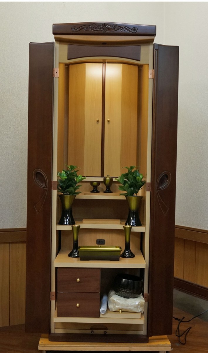 アウトレット家具調仏壇　リボンツートン　