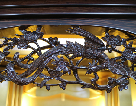 創価学会  本格厨子型中古仏壇 561「大河　収納経机型タガヤサン」定価￥2450,000-　創価学会仏壇専門店桜梅桃李.com　地区拠点個人会館に最適激安最安値