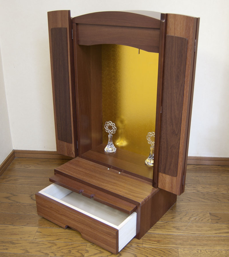 創価学会コンパクト仏壇ミニ仏壇アーチ仏具セット付き