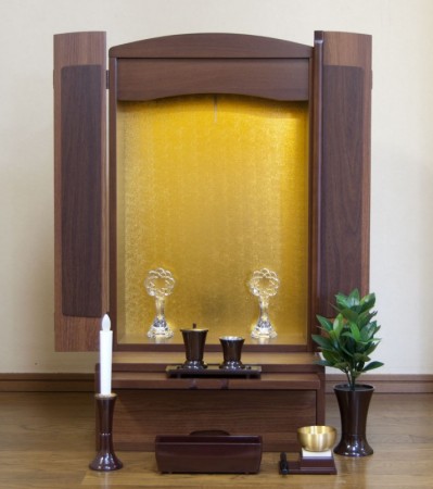 創価学会コンパクト仏壇ミニ仏壇アーチ仏具セット付き