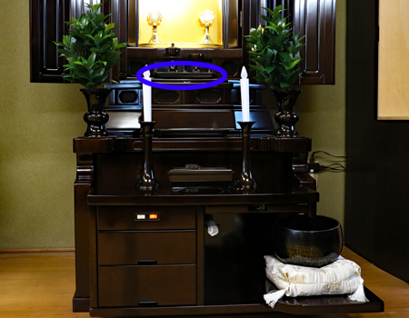 中古仏壇N-001　キズ　ひび　創価学会仏壇