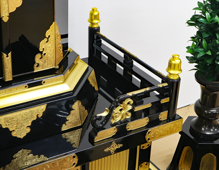 美品！創価学会、仏壇 創価学会 個人会館用中古仏壇 1082 4尺黒塗 | 桜梅桃李.com