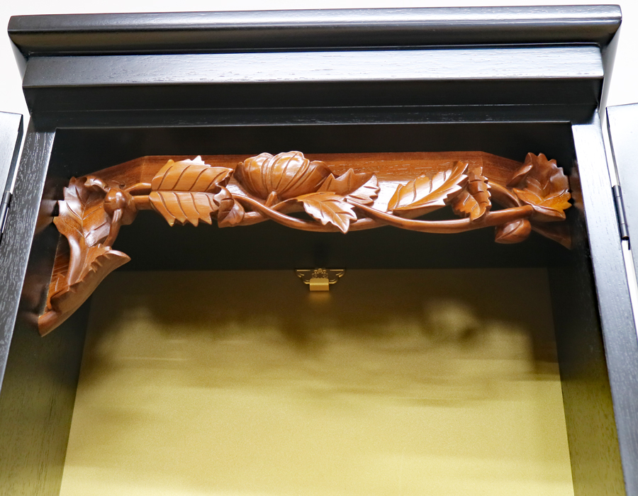 創価学会仏壇専門店桜梅桃李.comより創価学会アクリル厨子カバー付き家具調ナチュラル新品仏壇ルーチェホワイト大戸ウレタン塗装を発売致します。