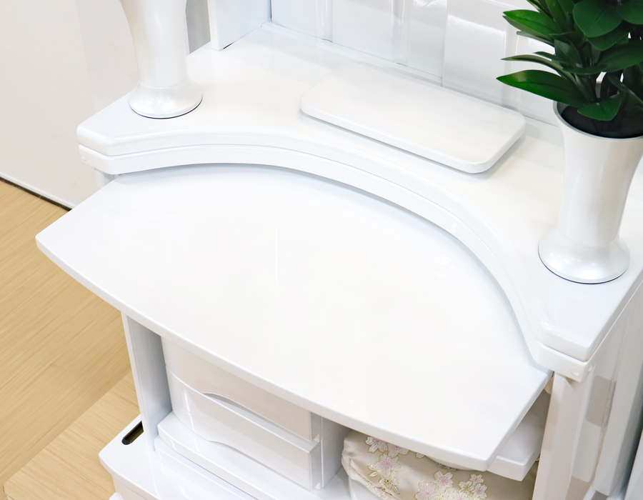 創価学会 家具調仏壇 「茜」 スーパーホワイト 電動&強化ガラス 受注