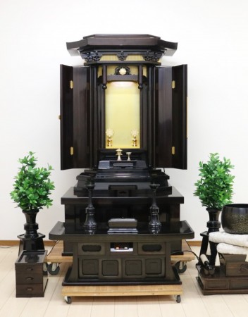 創価学会 厨子型 中古仏壇　B609　和室拠点に最適です