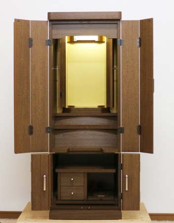 創価学会 家具調中古仏壇　手動扉B590　　洋室・和室に最適